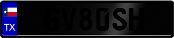 Texas Euro Style License Plate c6a63a