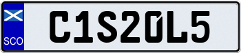 Scotland Flag Euro Style License Plate 000000