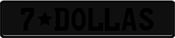 Murdered Out European License Plate (Black on Black) 000000