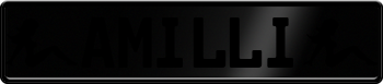 Black European License Plate b400e1