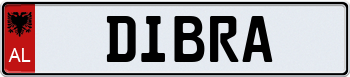 Albania European License Plate 000000
