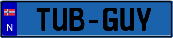 Norway European License Plate ffffff
