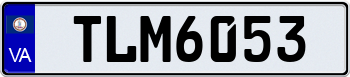Virginia Euro Style License Plate 040477