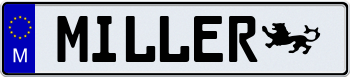 Malta European License Plate 000000