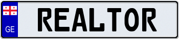 Georgia European License Plate 000000