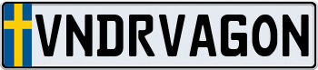 Sweden Flag European License Plate 000000